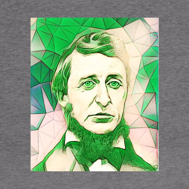 Ralph Waldo Emerson Green Portrait | Ralph Waldo Emerson Artwork 7 by JustLit